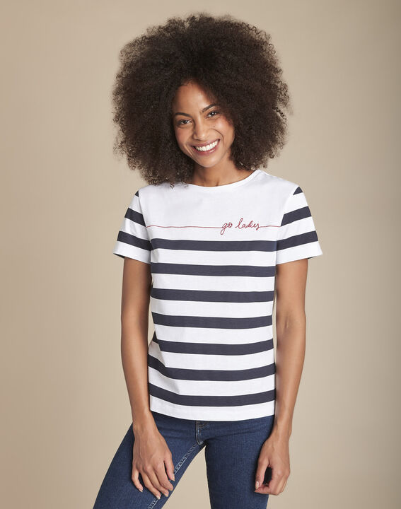 Tee-shirt rayé "go girls" Power | 1-2-3 Tee-shirt rayé "go girls" Power PhotoZ | 1-2-3