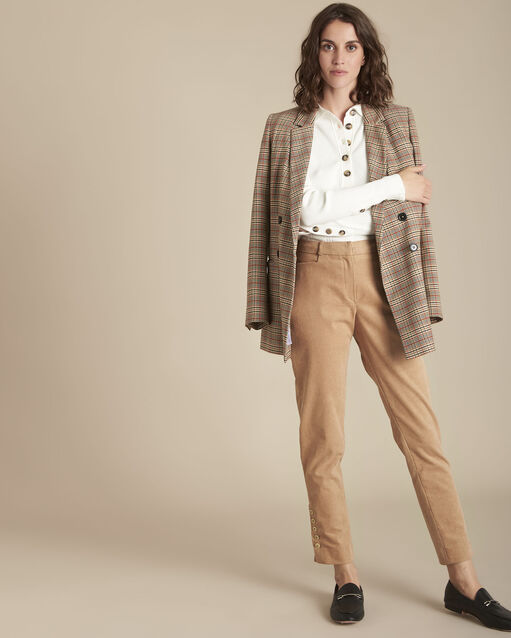 Beige Rippstrickpullover Formidable (2) - Maison 123