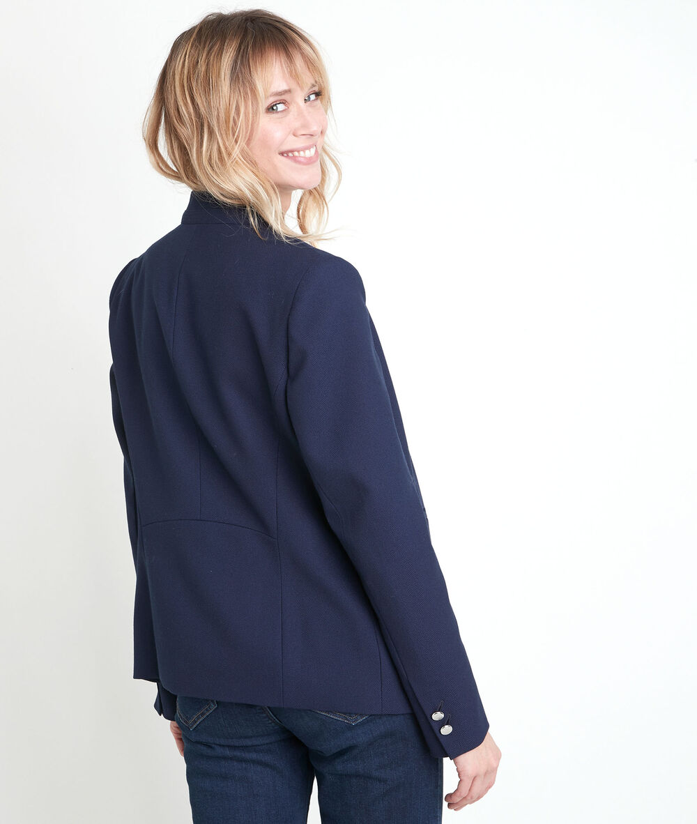 Marineblaue jacke piqué precious marine.