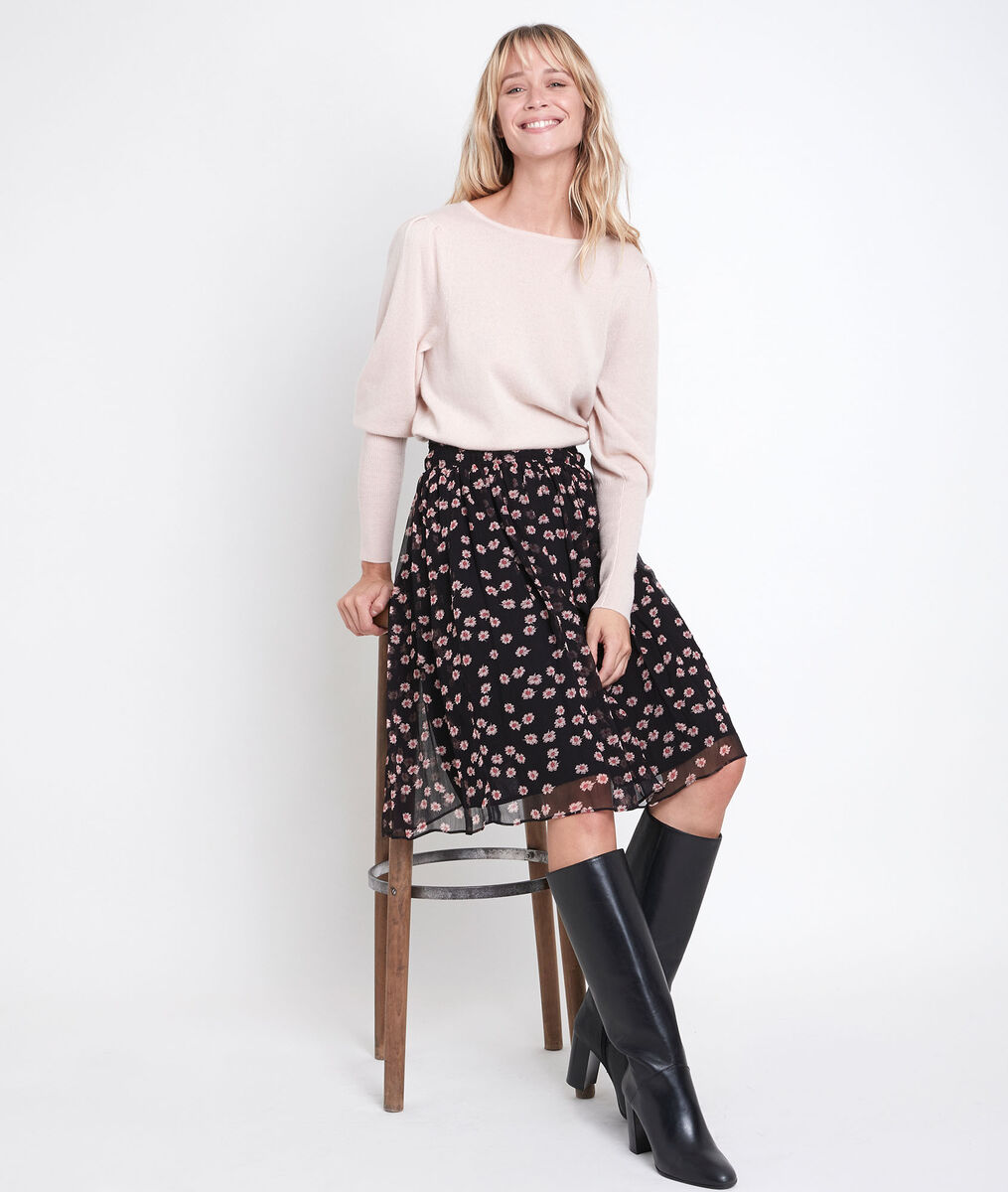 Pull en laine et cachemire poudre Ribambelle | 1-2-3 Pull en laine et cachemire poudre Ribambelle PhotoZ | 1-2-3
