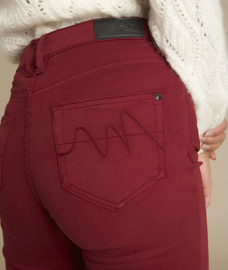 L'iconique 123: droit satin de coton merlot sarah bordeaux.