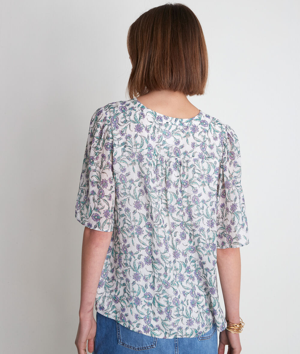Blouse imprimée écru tamala ecru.