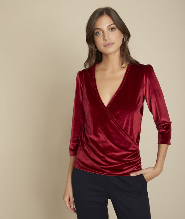 Tee-shirt cache-coeur en velours Champagne | 1-2-3 Tee-shirt cache-coeur en velours Champagne PhotoZ | 1-2-3