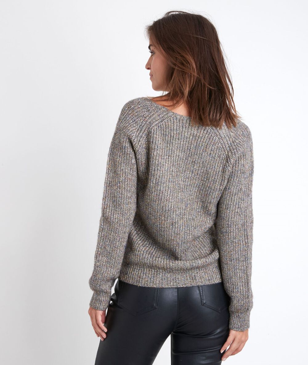 Pull fantaisie lurex vert rubben sauge.