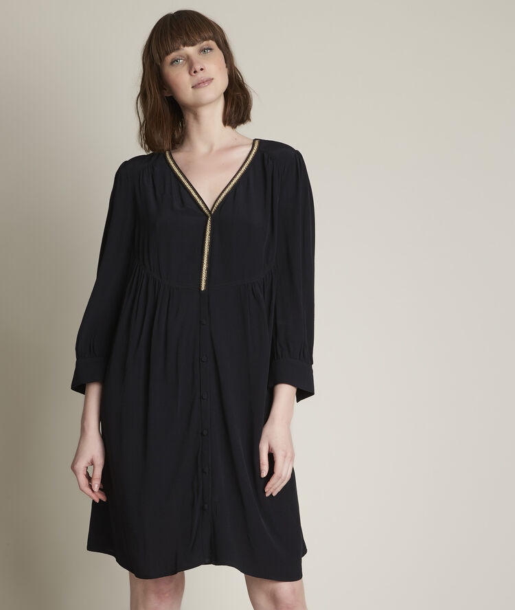 Soepele jurk chlotilde zwart.