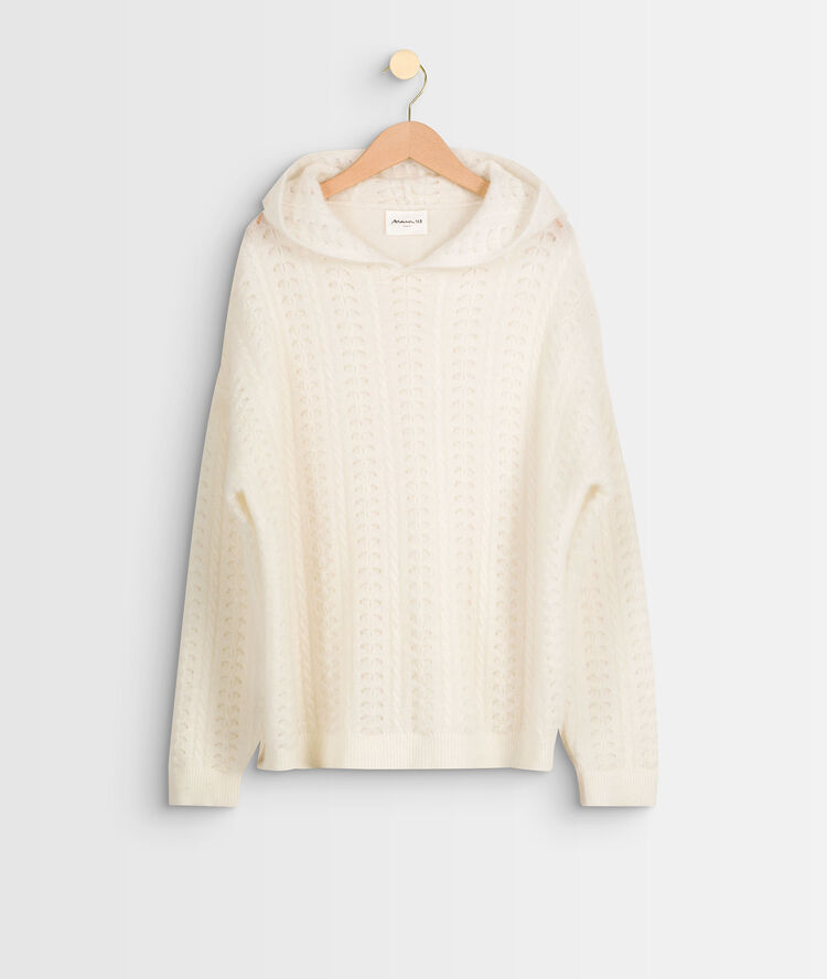 Pull à capuche écru raquel ecru.