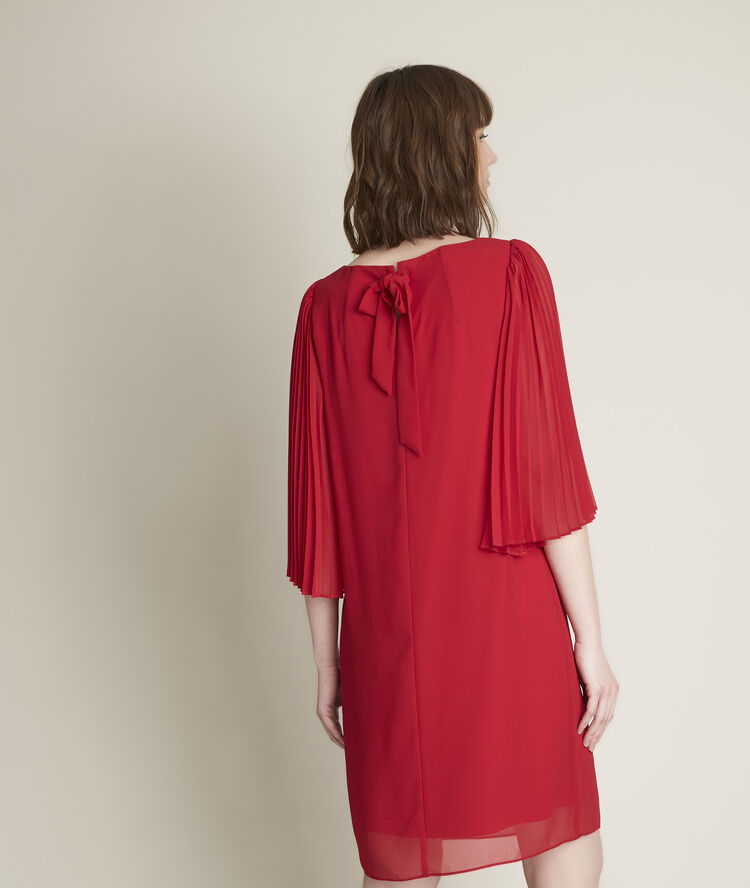 Robe rouge en crêpe olivia fuchsia clair.