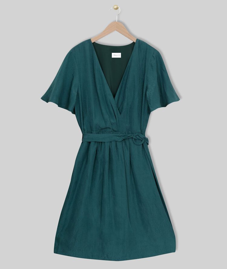 Robe en soie jacquard carly cypres.