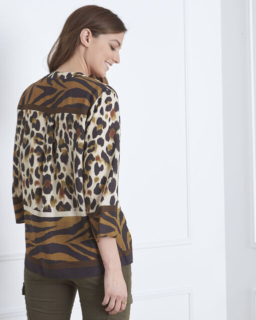 Blouse imprimé peau de bête vivaldi noir.