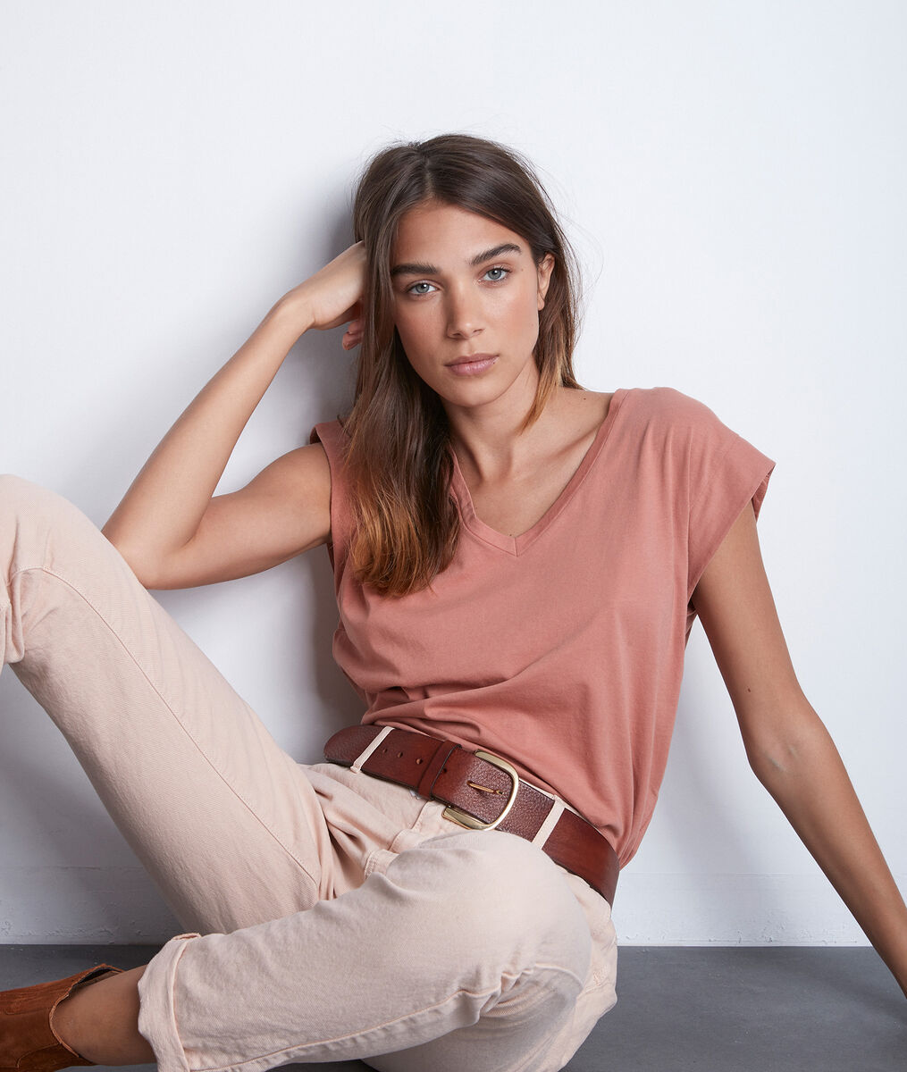 Tee-shirt en coton biologique rose Ideal | 1-2-3 Tee-shirt en coton biologique rose Ideal PhotoZ | 1-2-3