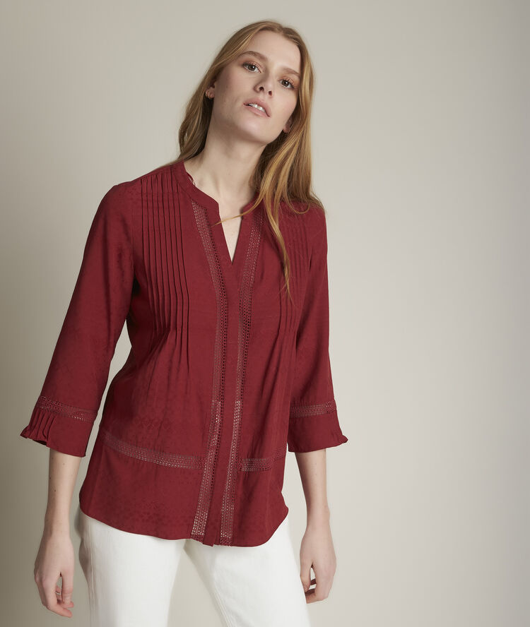 Bestickte bluse evka pfirsich.