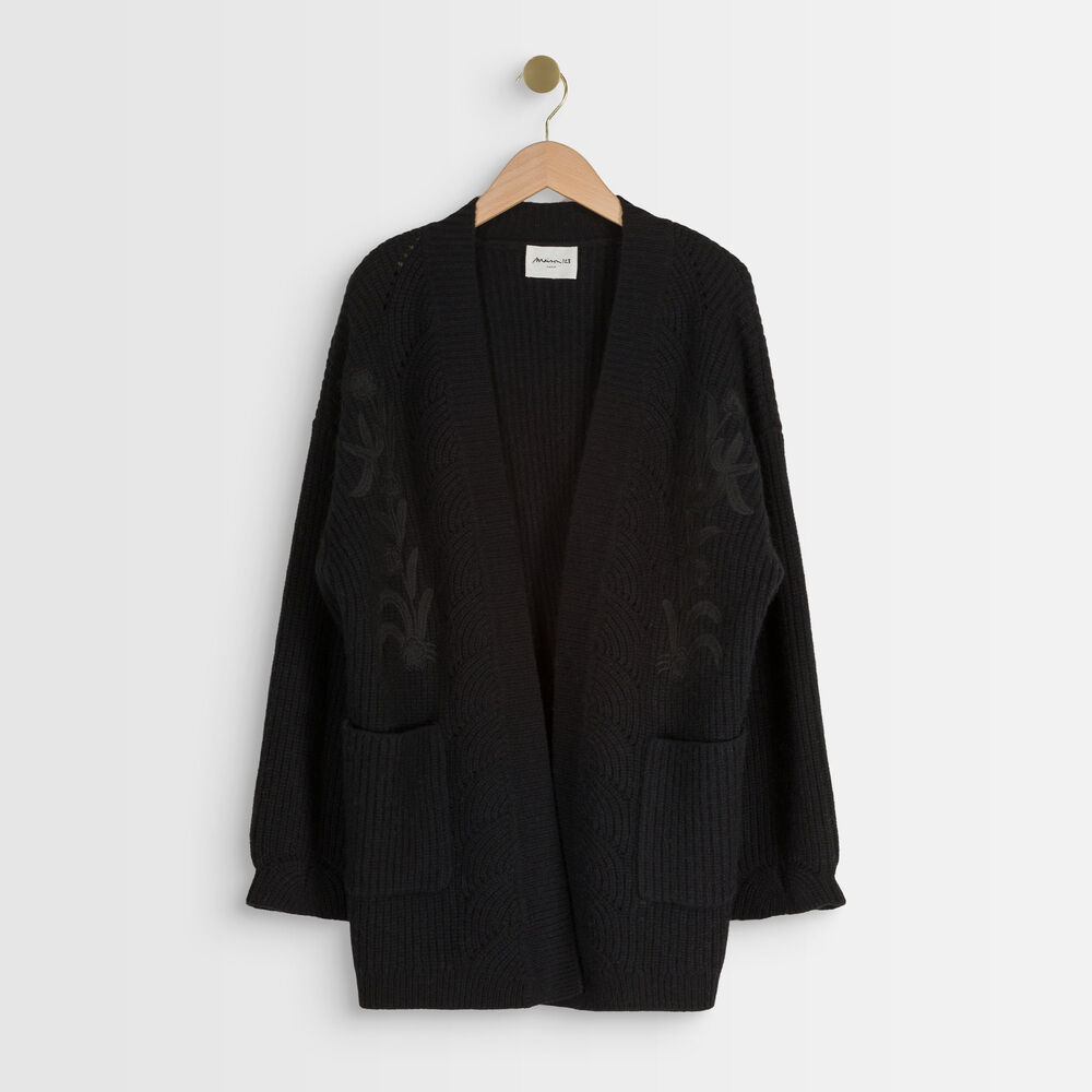 Gilet noir en laine mélangée alexy noir.