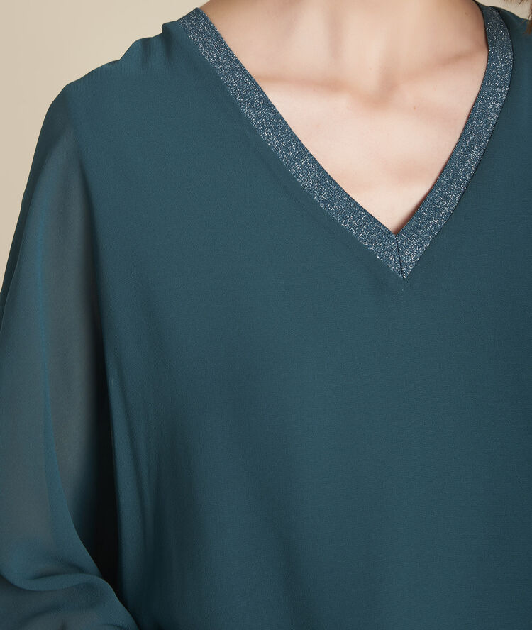 Blouse cyprès col v brillant mara cypres.