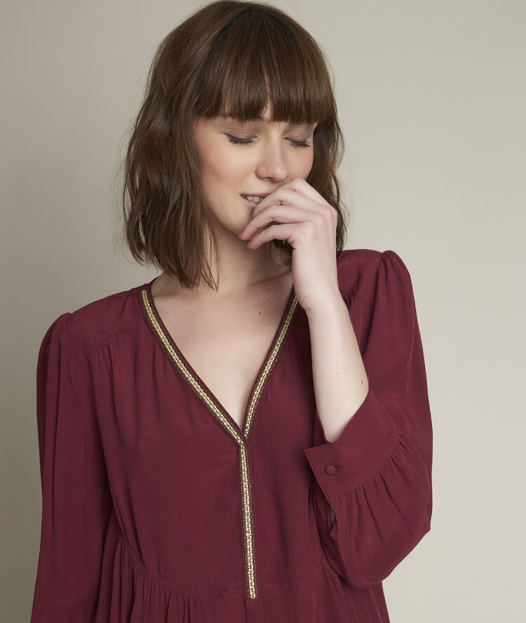 Flie&szlig;endes kleid chlotilde pfirsich.