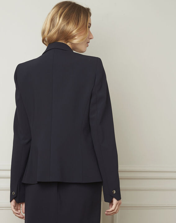 Veste marine tailleur microfibre Eve | 1-2-3 Veste marine tailleur microfibre Eve PhotoZ | 1-2-3