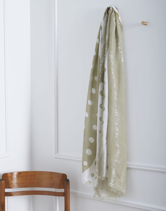 Foulard kaki imprimé pois Olivia | 1-2-3 Foulard kaki imprimé pois Olivia PhotoZ | 1-2-3