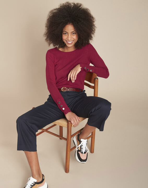 Pull bordeaux en jersey Flora | 1-2-3 Pull bordeaux en jersey Flora PhotoZ | 1-2-3