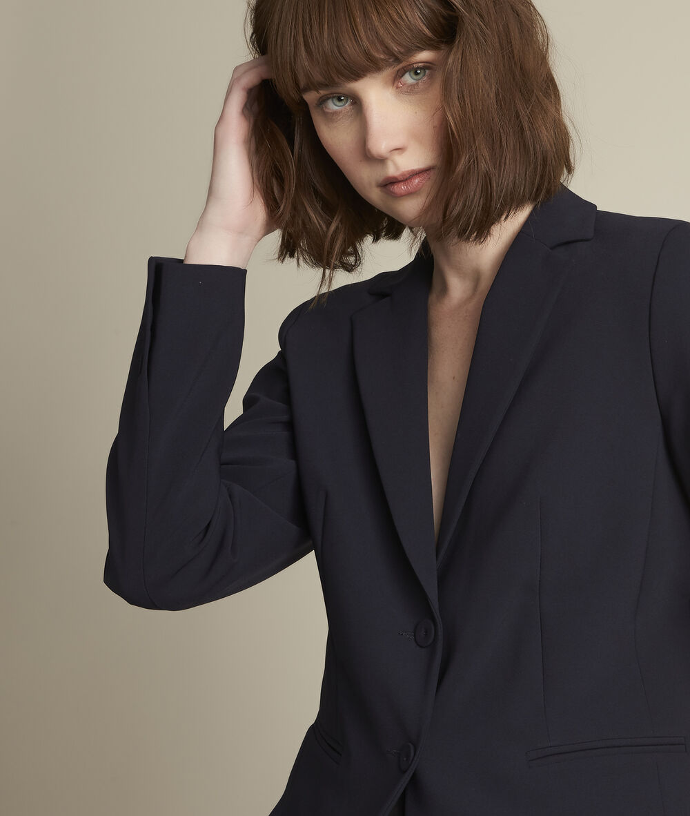 Veste en microfibre sarry marine.