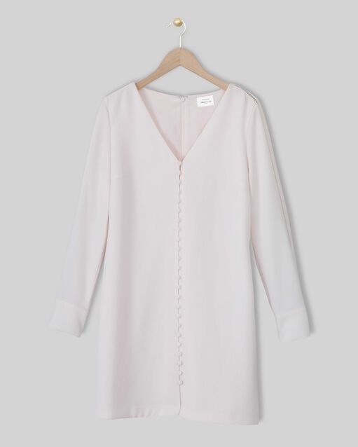 Robe rose à boutons recouverts isaure rose.
