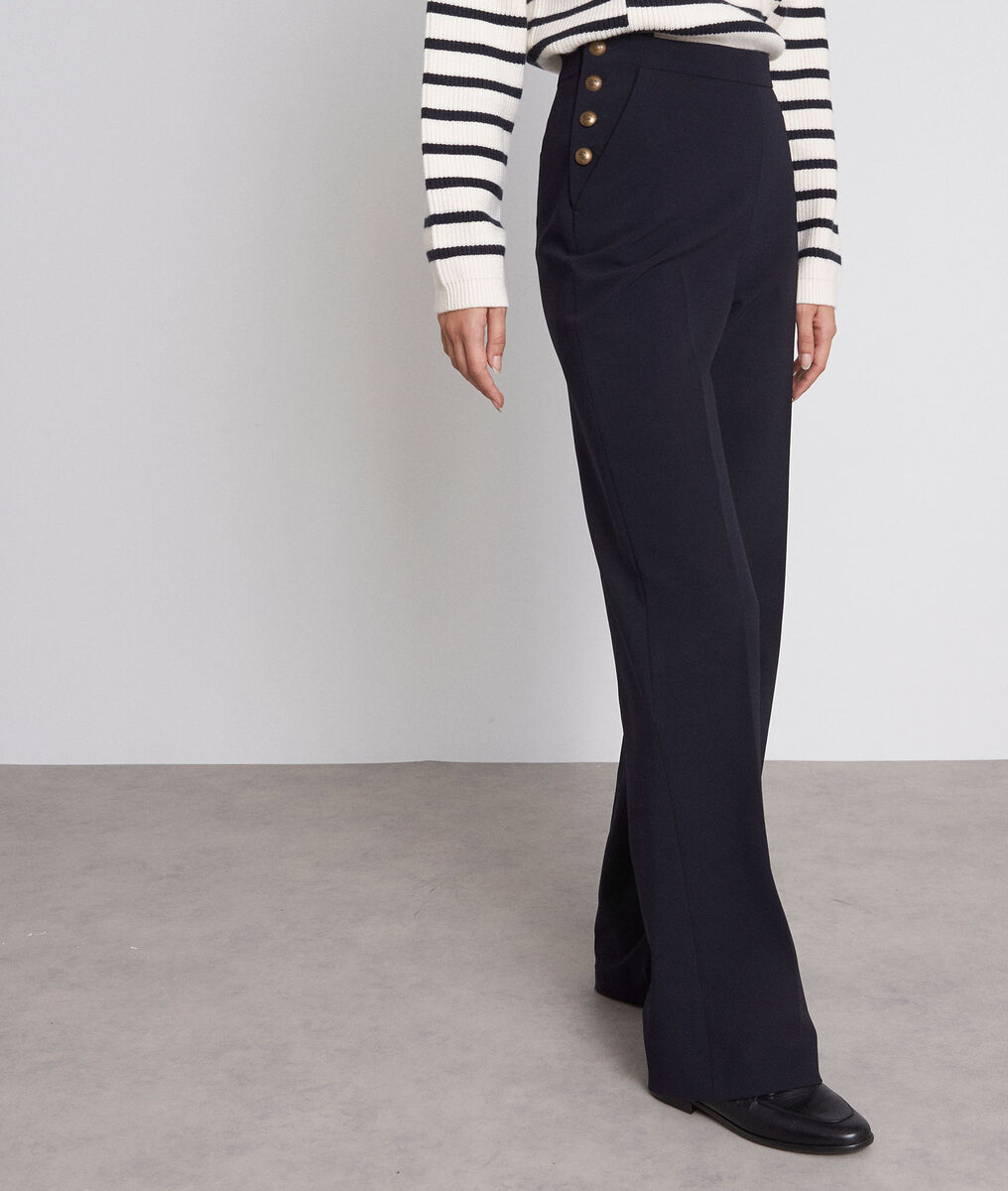 Pantalon de tailleur en microfibre marine David | 1-2-3 Pantalon de tailleur en microfibre marine David PhotoZ | 1-2-3