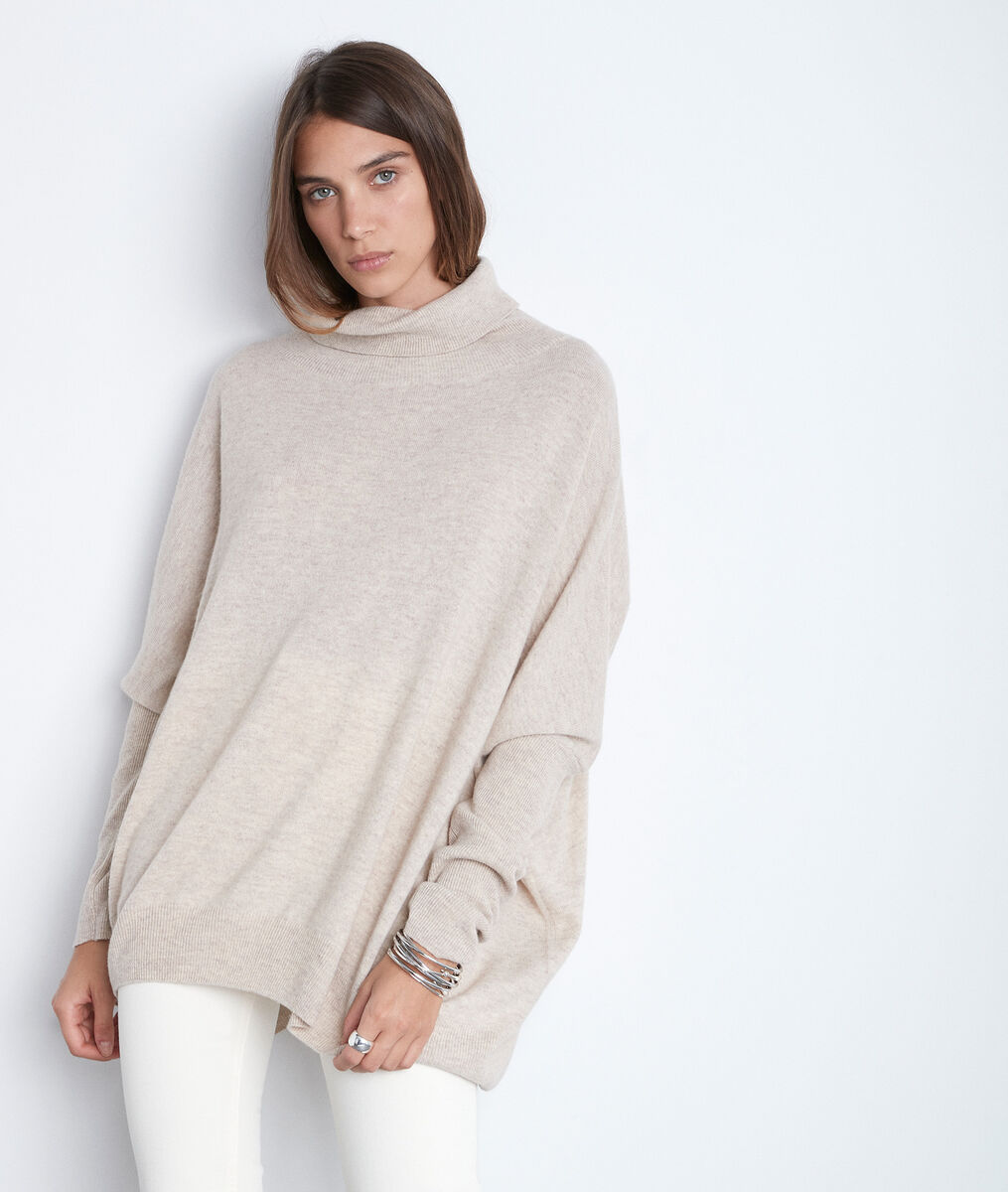 Pull col roulé beige Tulio | 1-2-3 Pull col roulé beige Tulio PhotoZ | 1-2-3