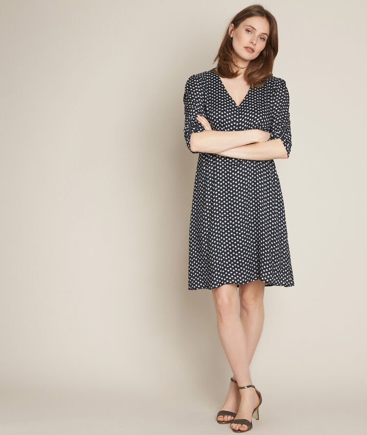 Robe imprim&eacute;e claude noir.