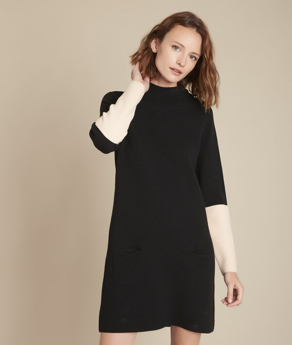Robe en maille bicolore Flower | 1-2-3 Robe en maille bicolore Flower PhotoZ | 1-2-3