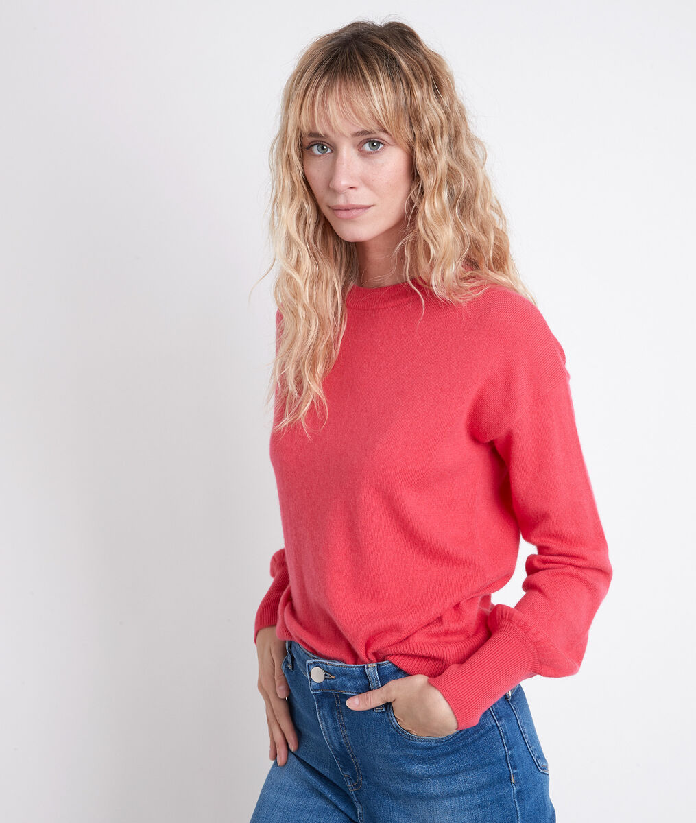 Pull en laine recyclée rose Alanis | 1-2-3 Pull en laine recyclée rose Alanis PhotoZ | 1-2-3