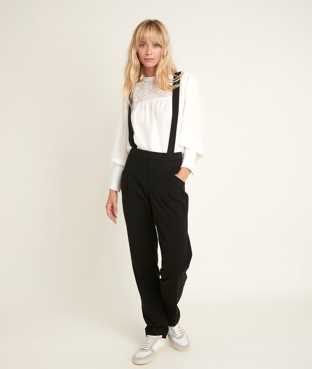 Pantalon en microfibre à bretelles Perroquet | 1-2-3 Pantalon en microfibre à bretelles Perroquet PhotoZ | 1-2-3