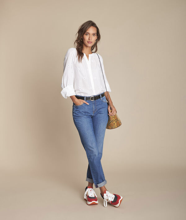 blouse blanche en broderie anglaise Maina | 1-2-3 blouse blanche en broderie anglaise Maina PhotoZ | 1-2-3