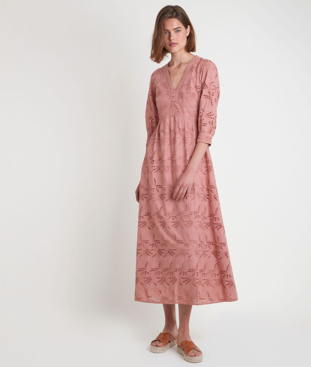 Robe longue en coton biologique brodée Catalia | 1-2-3 Robe longue en coton biologique brodée Catalia PhotoZ | 1-2-3