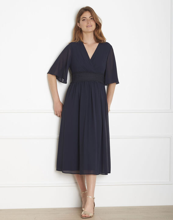 Robe marine cache-cœur macramé Helene | 1-2-3 Robe marine cache-cœur macramé Helene PhotoZ | 1-2-3