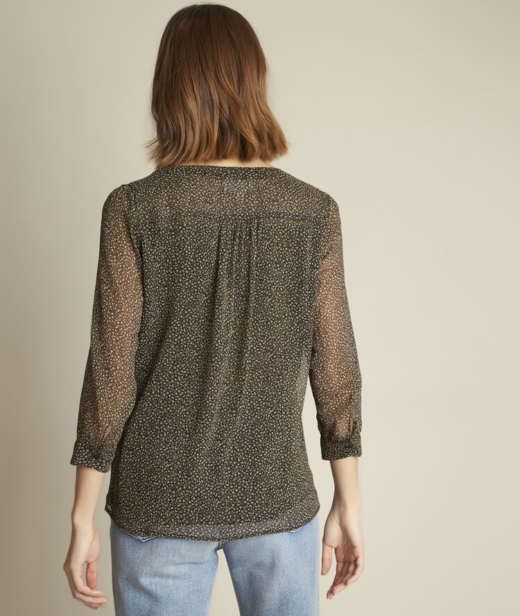 Blouse imprimée eli noir.