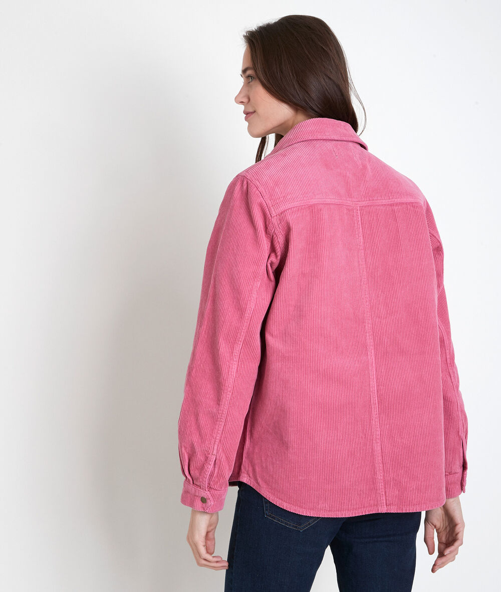Surchemise rose en velours perle rose.