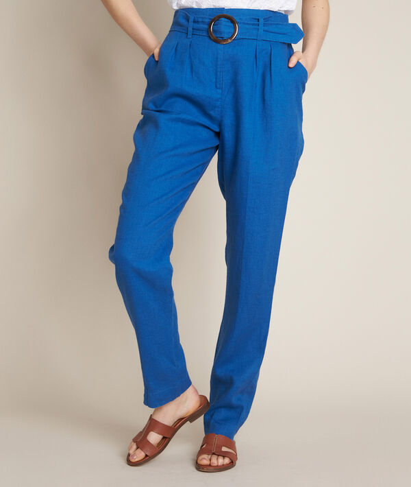 Pantalon en lin ceinturé Ilea | 1-2-3 Pantalon en lin ceinturé Ilea PhotoZ | 1-2-3