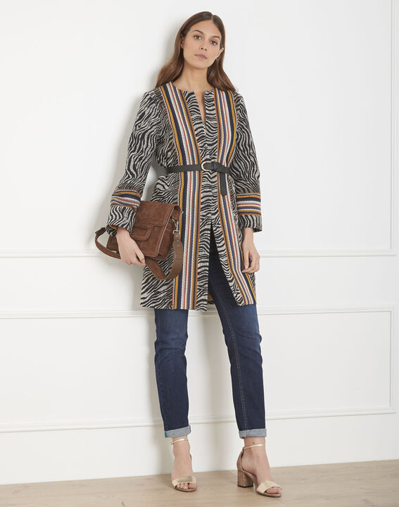 Manteau jacquard imprimé ethnique Falco | 1-2-3 Manteau jacquard imprimé ethnique Falco PhotoZ | 1-2-3