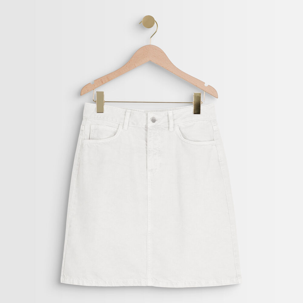 Jupe en denim écrue etoile ecru.