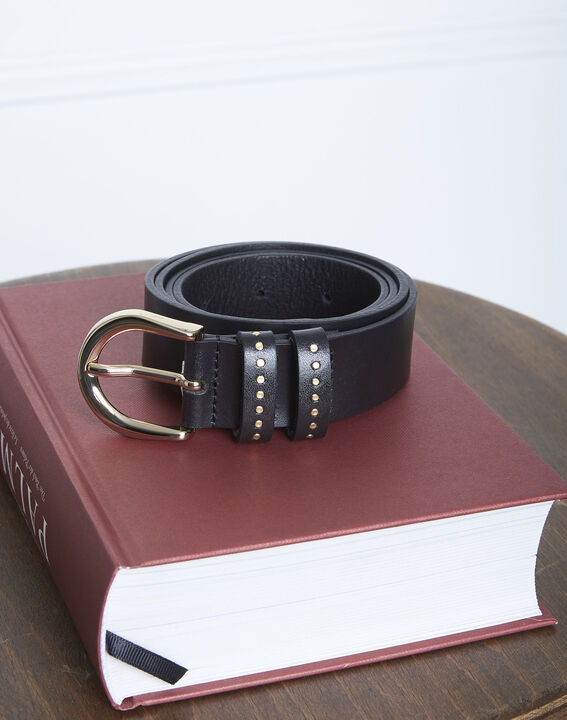 Ceinture en cuir noire à clous Arock | 1-2-3 Ceinture en cuir noire à clous Arock PhotoZ | 1-2-3