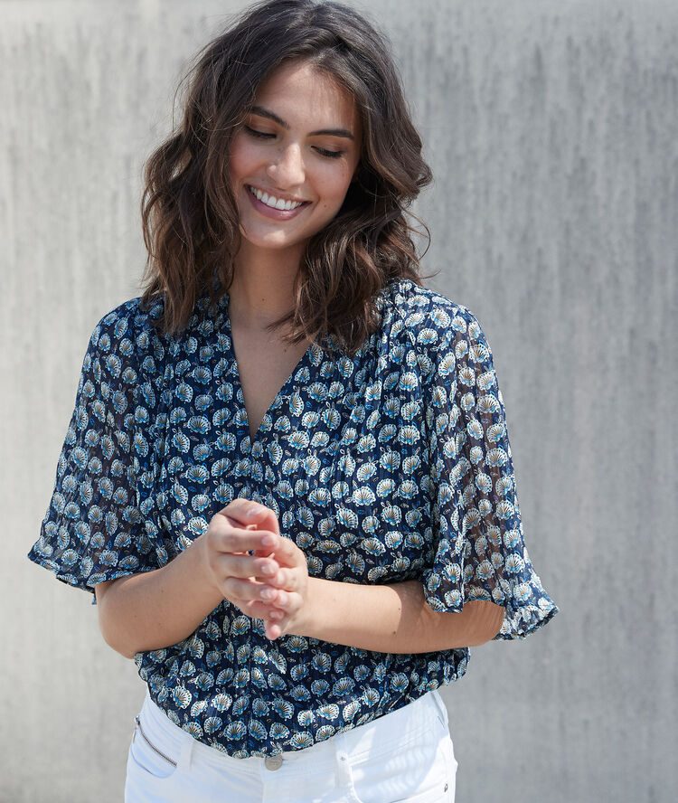 Blouse imprimée emma lichen.