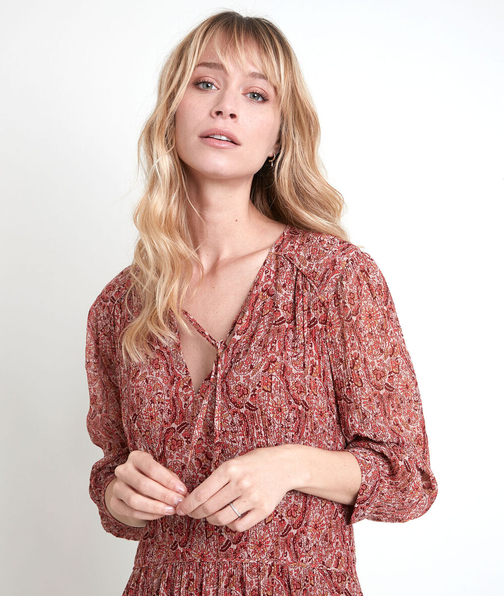 Robe beige imprimée ludmilla beige.