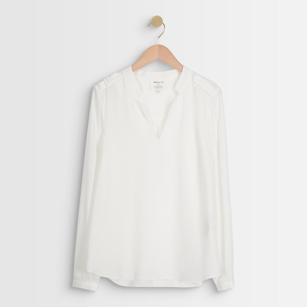 Blouse en polyester recyclé écrue jada ecru.