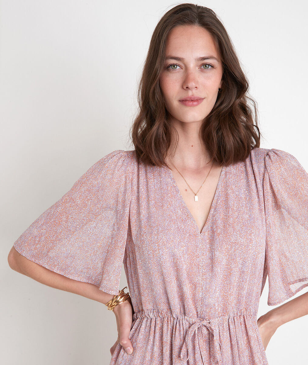 Robe longue imprimé rose Leila | 1-2-3 Robe longue imprimé rose Leila PhotoZ | 1-2-3
