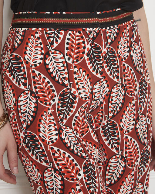 Pantalon noir imprimé feuilles gigi noir.
