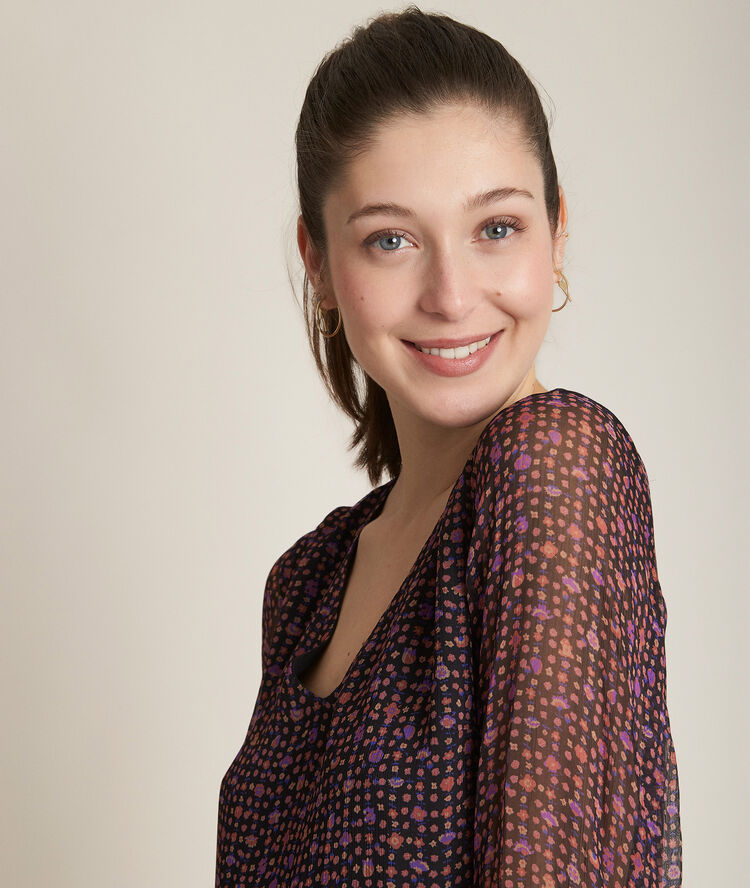 Robe imprimée clarisse noir.