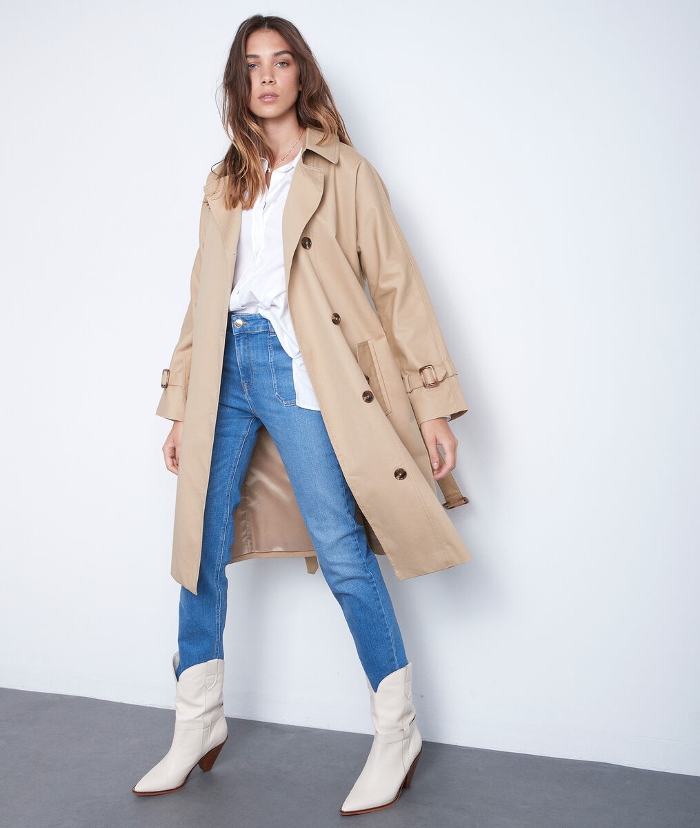 Trench intemporel en coton beige Katlyn | 1-2-3 Trench intemporel en coton beige Katlyn PhotoZ | 1-2-3
