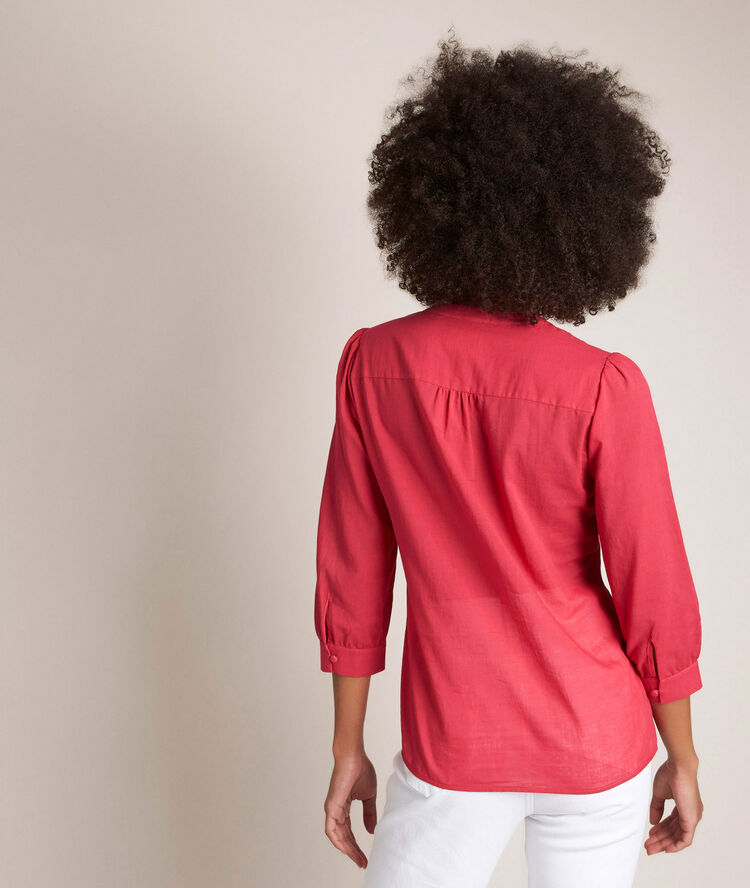 Blouse en coton elodie fuchsia fonce.