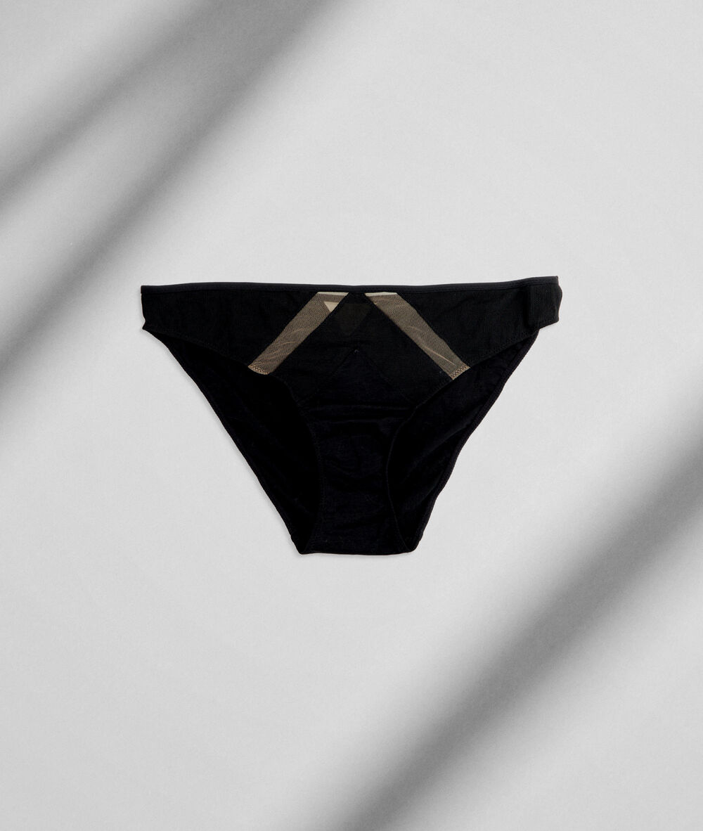 Culotte en tulle coton noir rachel noir.