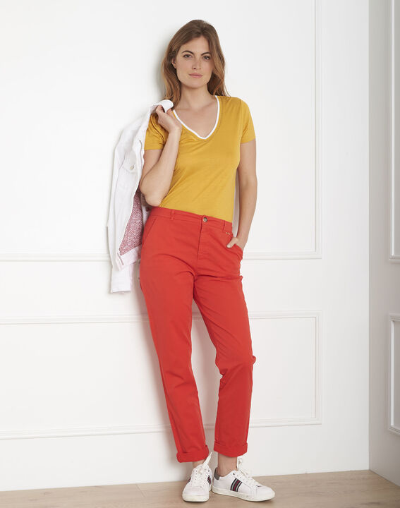 Pantalon rouge chino Calypso | 1-2-3 Pantalon rouge chino Calypso PhotoZ | 1-2-3