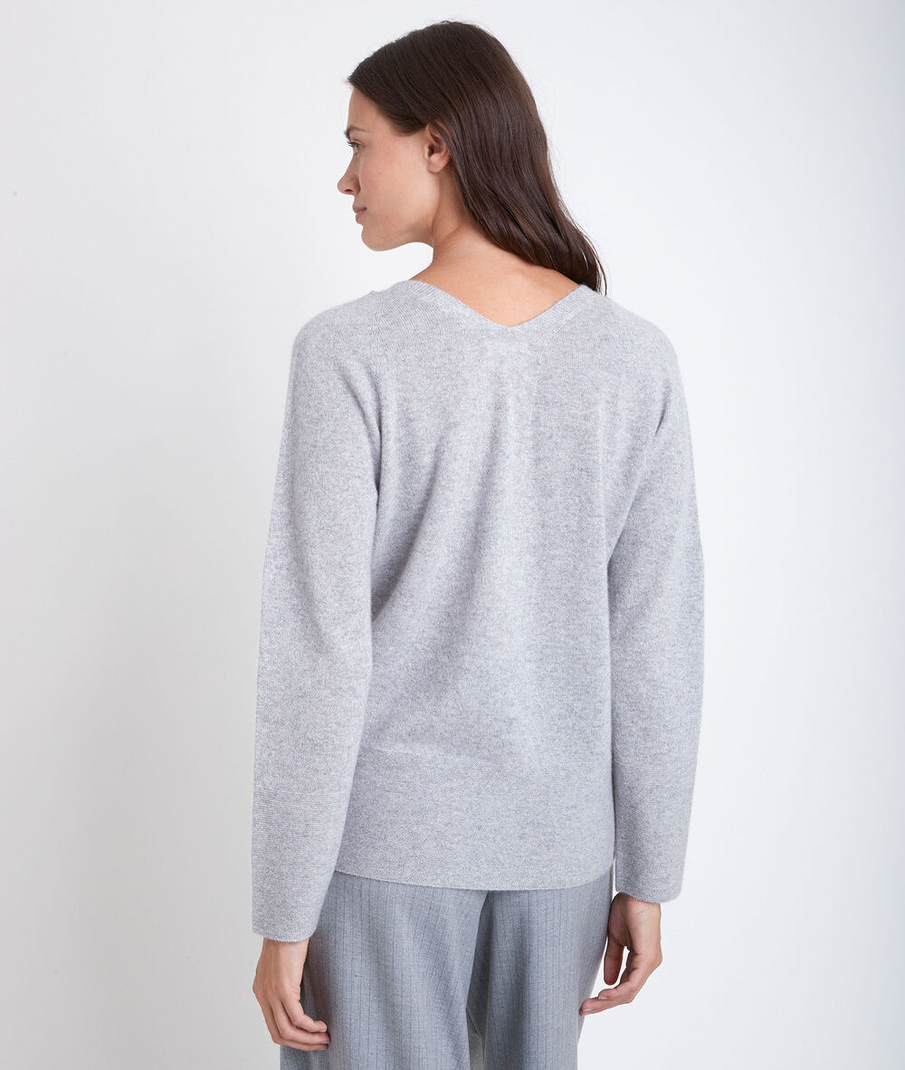 Pull en cachemire gris ralph chine clair.