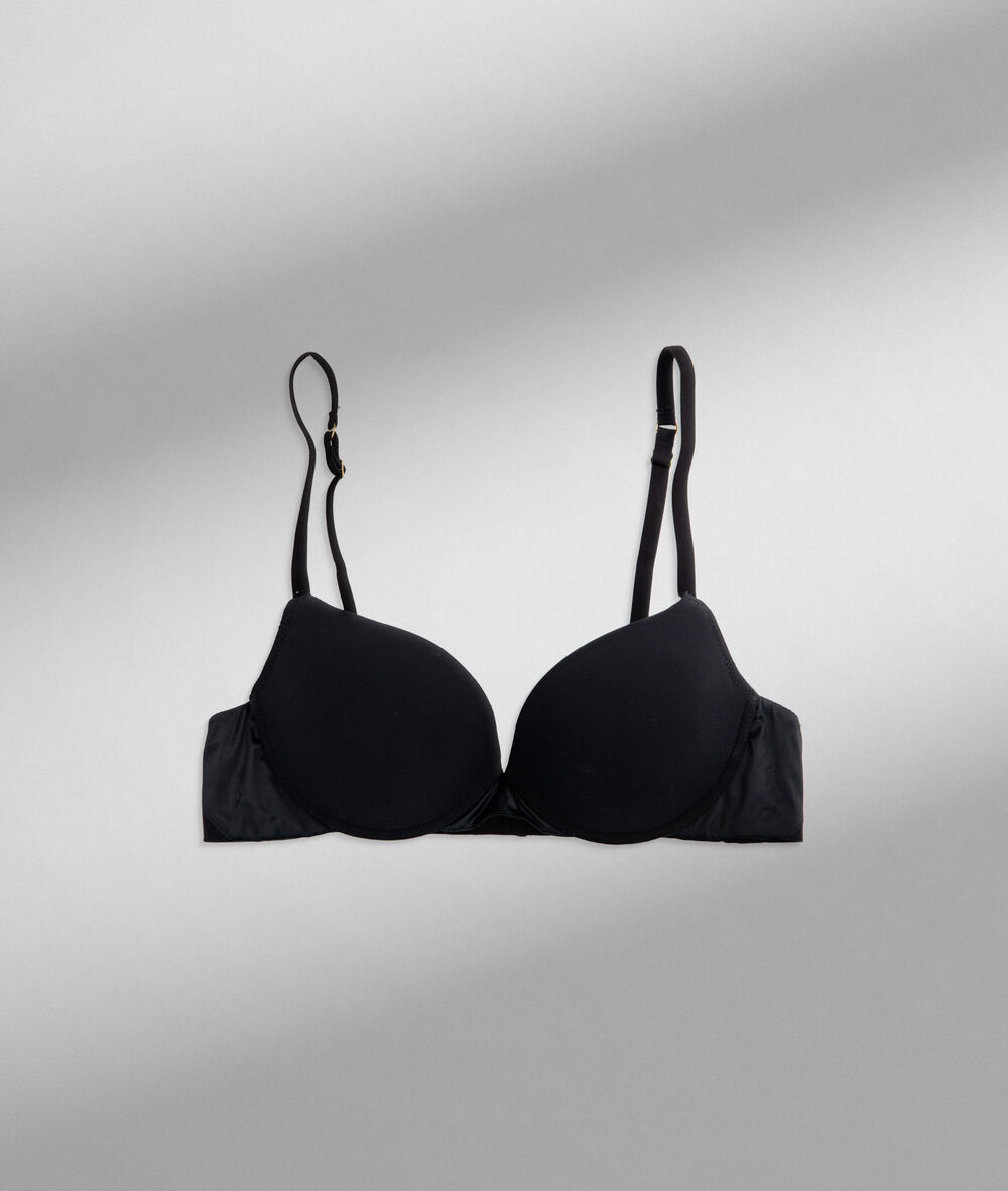 Soutien-gorge ampliforme en microfibre noir colette noir.